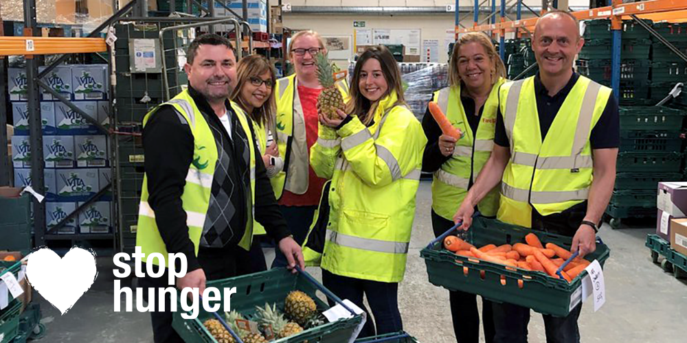 Colleagues from Sodexo's Diageo contract volunteering pre-Covid